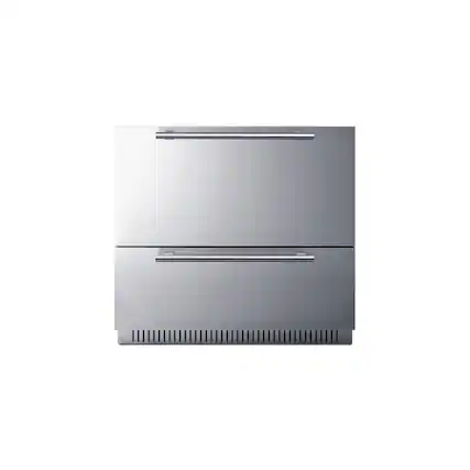 Front. SUMMIT - 36" Wide 2-Drawer All-Refrigerator - Steel.