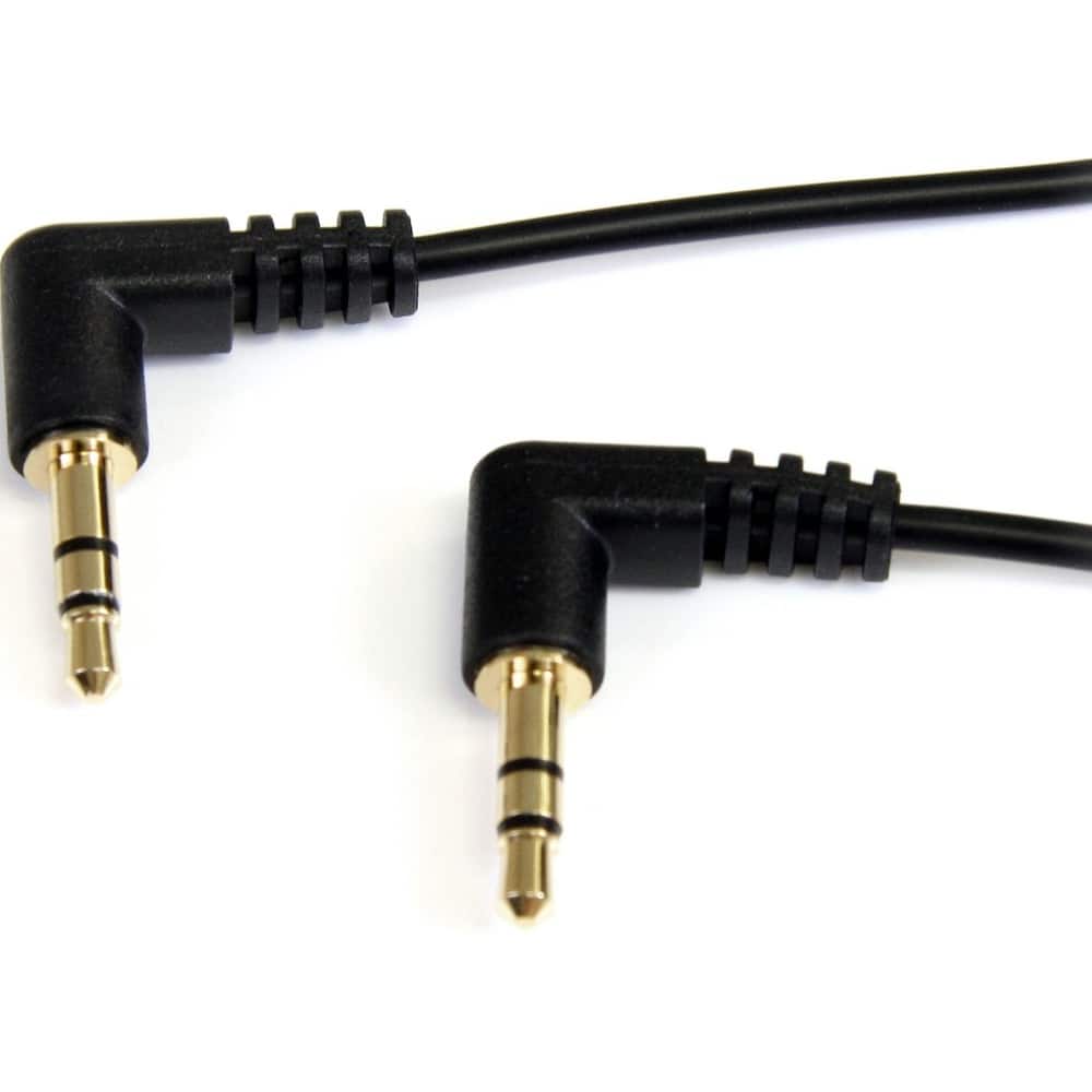 StarTech.com - 6 ft Slim 3.5mm Right Angle Stereo Audio Cable - M/M
