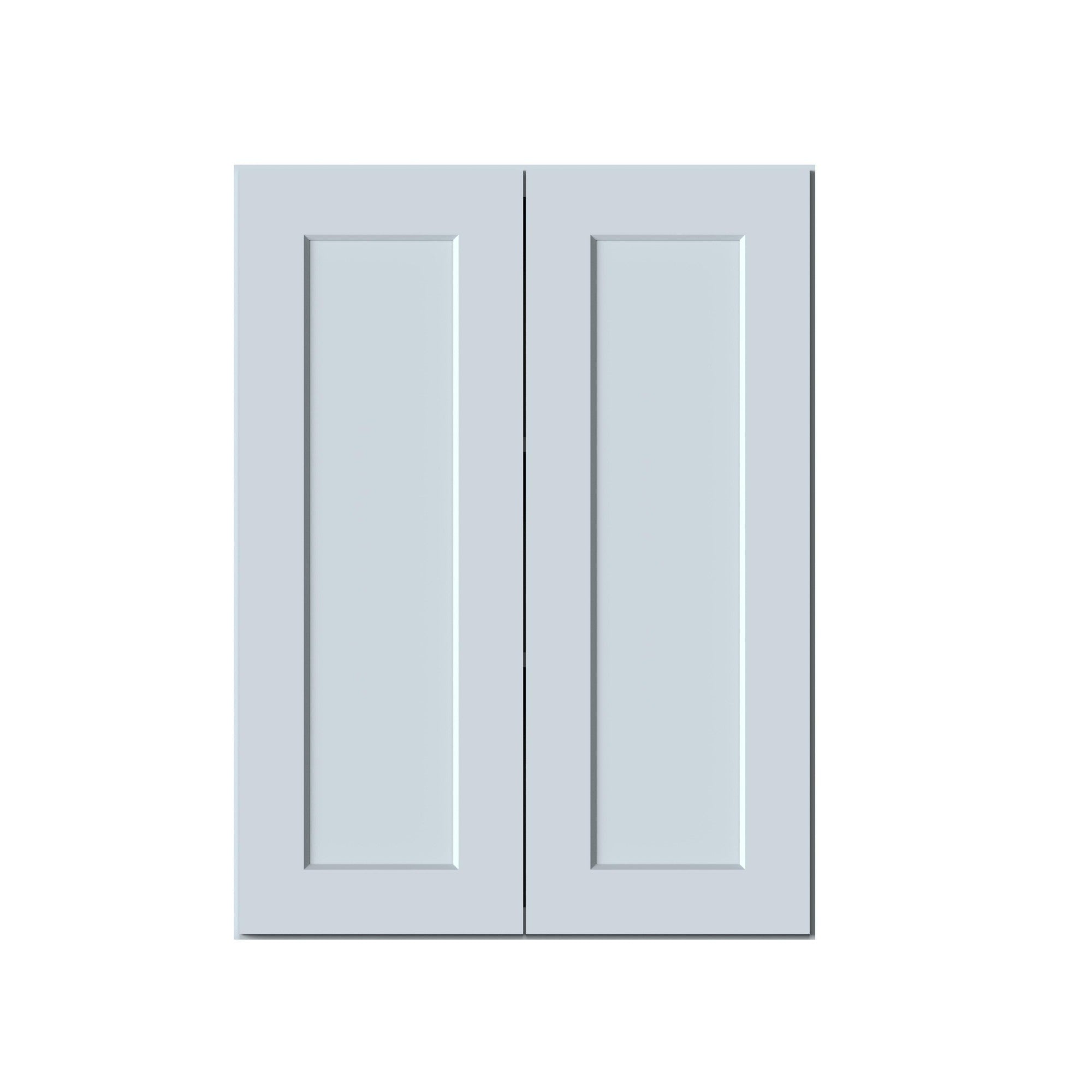 Front. Boyel Living - 27in.W x12in.D x36in.H WALL CABINET Fully assembled Cabinet With Two HDF Doors - Gray.