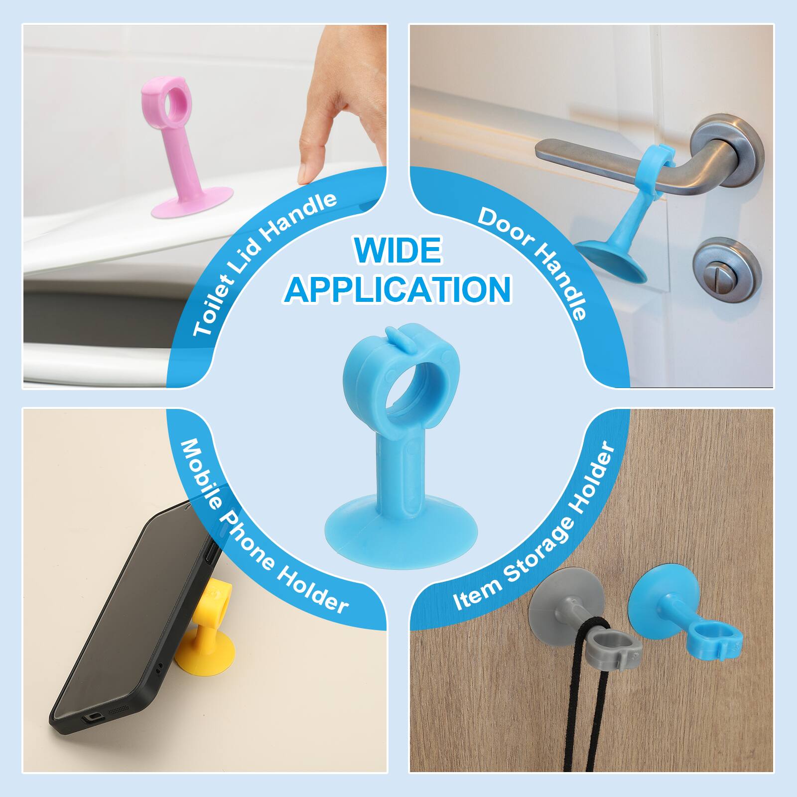 I Handle Door Lid WIDE Toilet APPLICATION Handle Mobile Phone Holder Storage Item