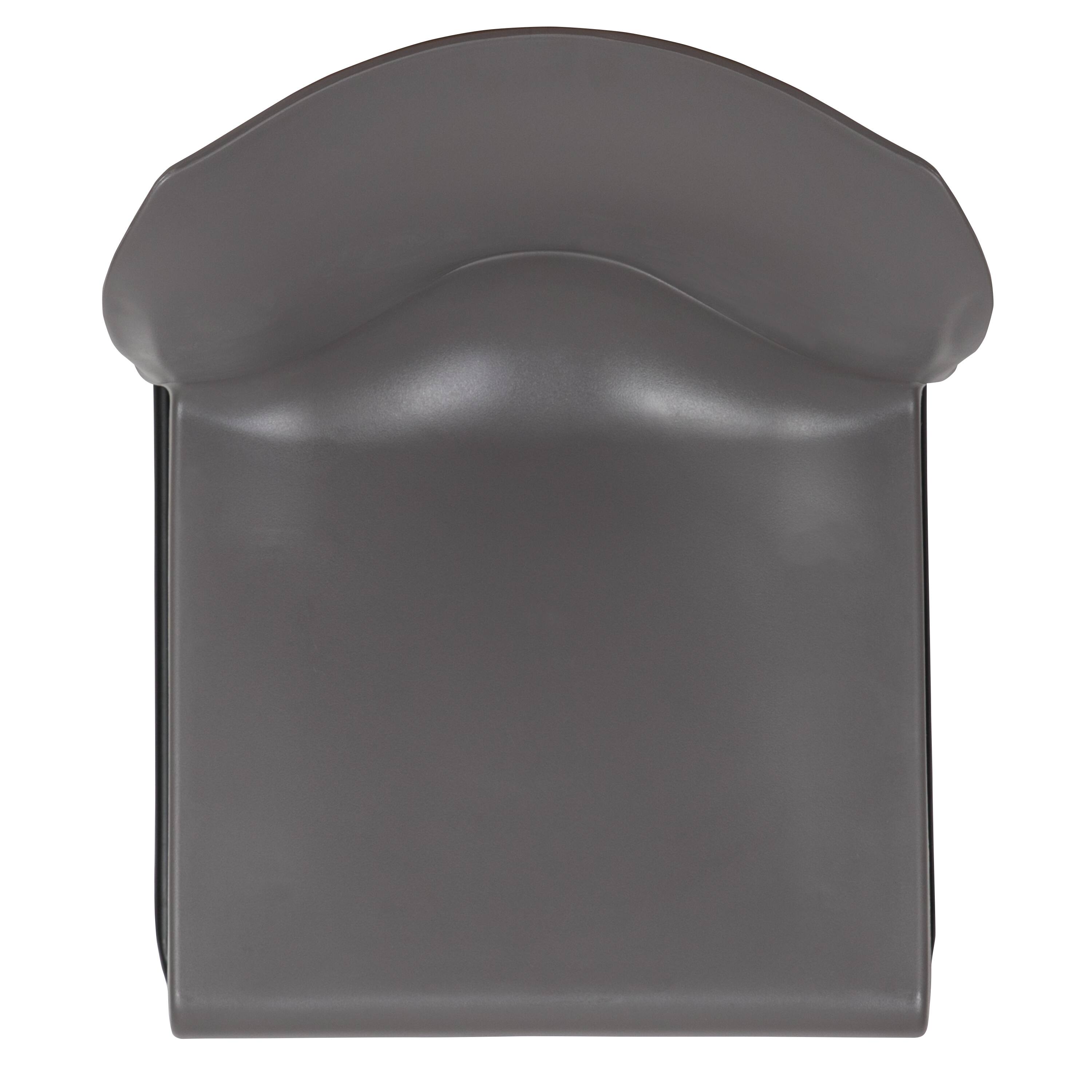 Alt View 10. Emma + Oliver - Home and Office Guest Chair Full Back Contoured Sled Base Stack Chair - Gray.