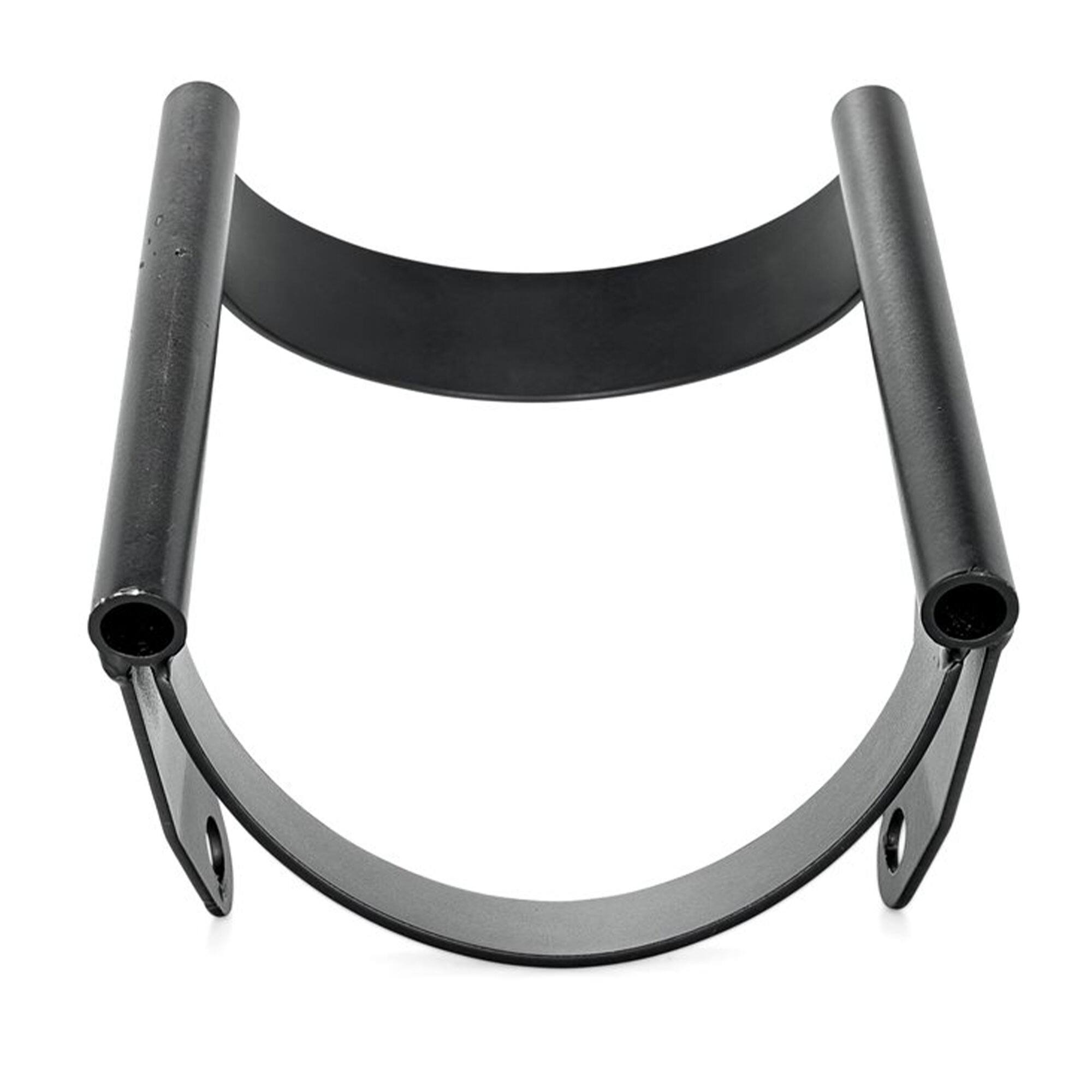 Alt View 8. Camco - Camco Motorcycle Wheel Chock Mount with Handlebar Straps & Universal Tire Fit - Black.