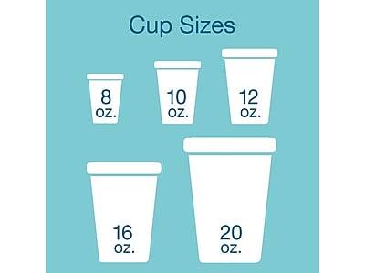 Cup Sizes  
8 oz.  
10 oz.  
12 oz.  
16 oz.  
20 oz.
