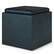 Angle. Simpli Home - Rockwood Cube Storage Ottoman with Tray - Distressed Dark Blue.