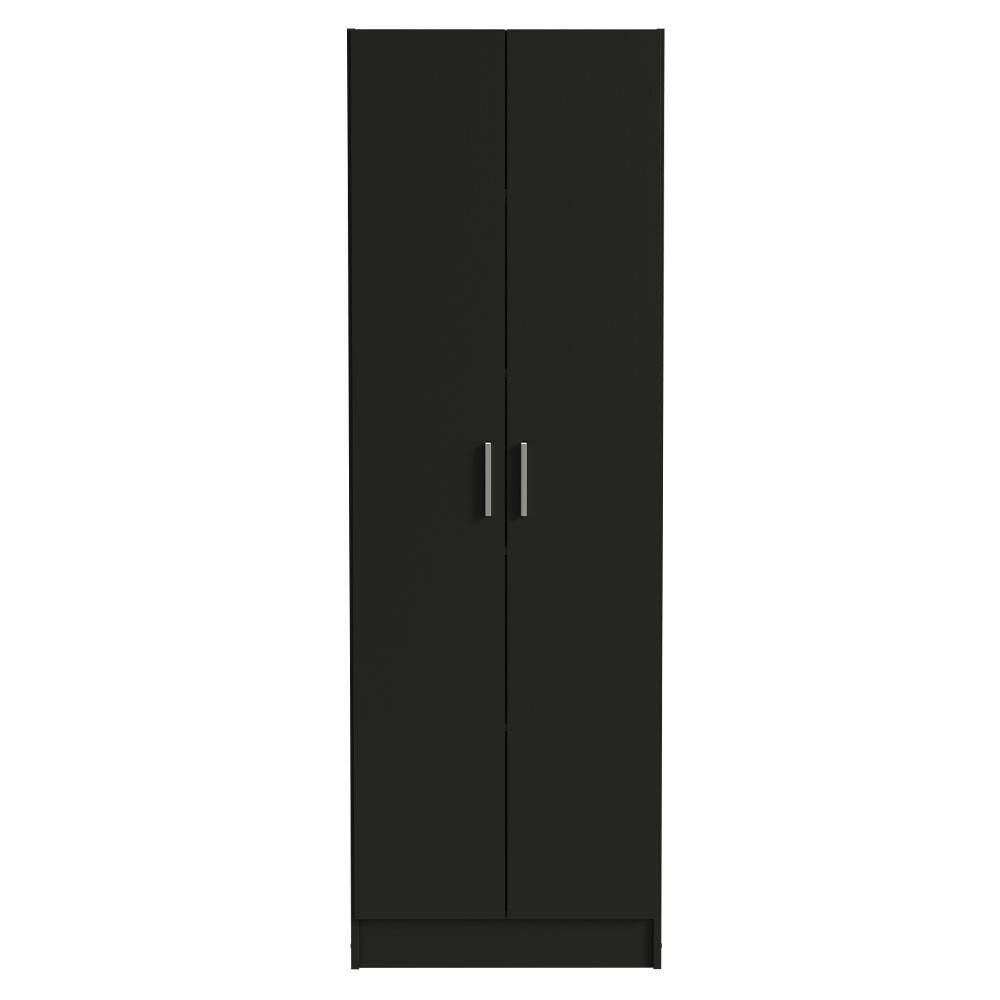 Alt View 5. Madesa - Madesa Wardrobe with 2 Doors and 4 Utility Shelves 23"L - Black - Black.