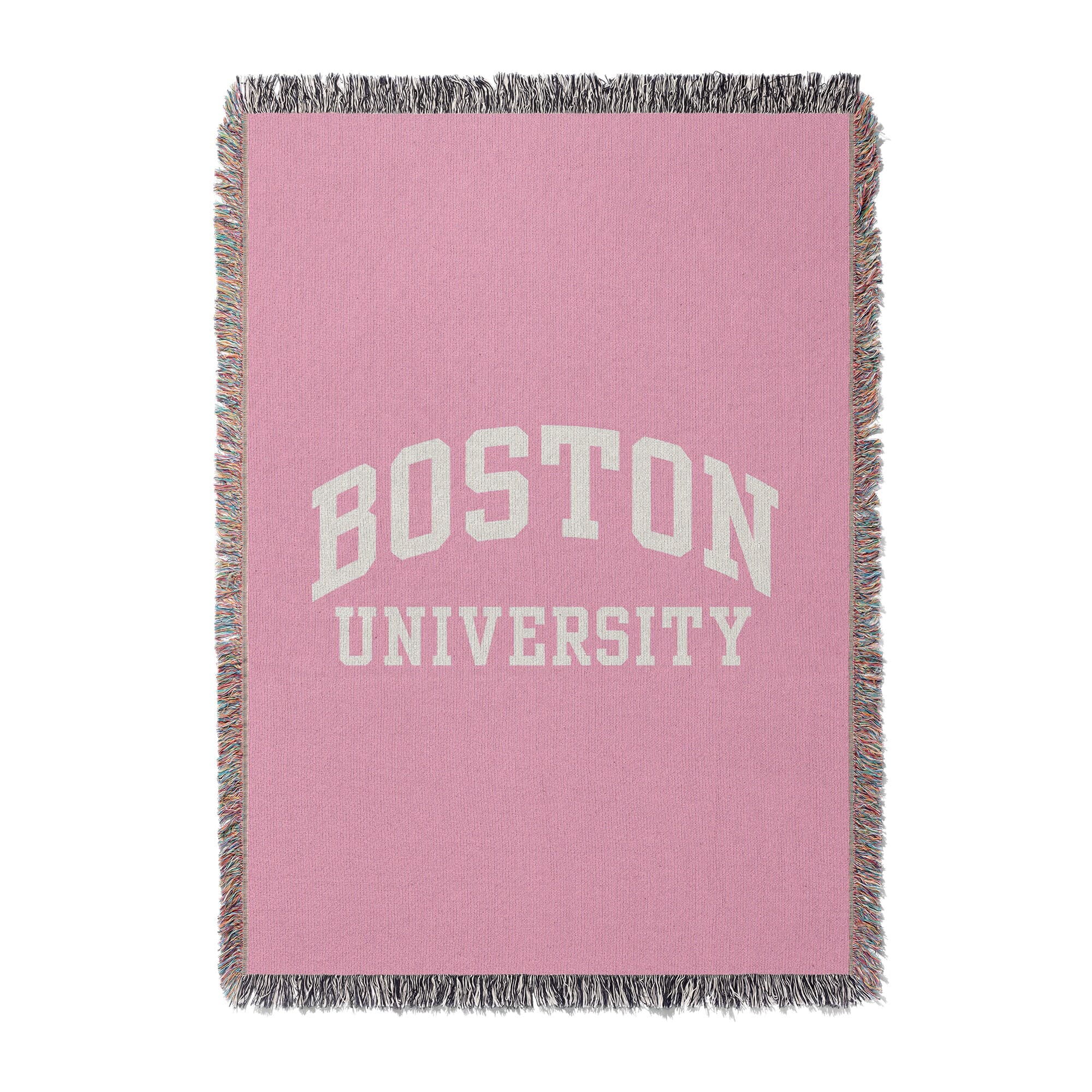 Chad & Jake - Boston University Woven Blanket - Pink