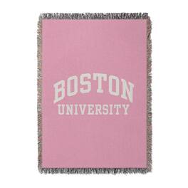 Chad & Jake - Boston University Woven Blanket - Pink