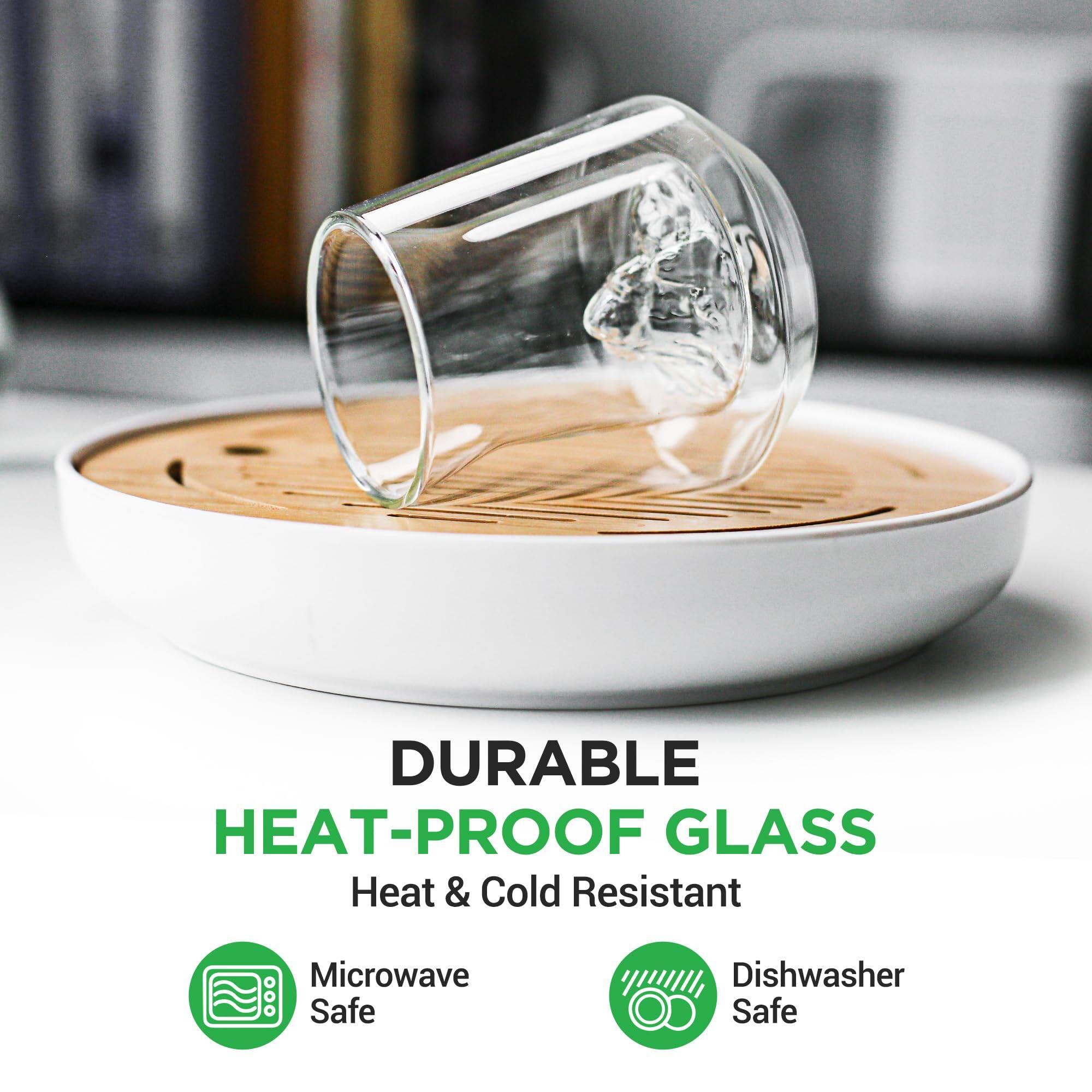 DURABLE HEAT-PROOF GLASS  
Heat & Cold Resistant  
Microwave Safe  
Dishwasher Safe