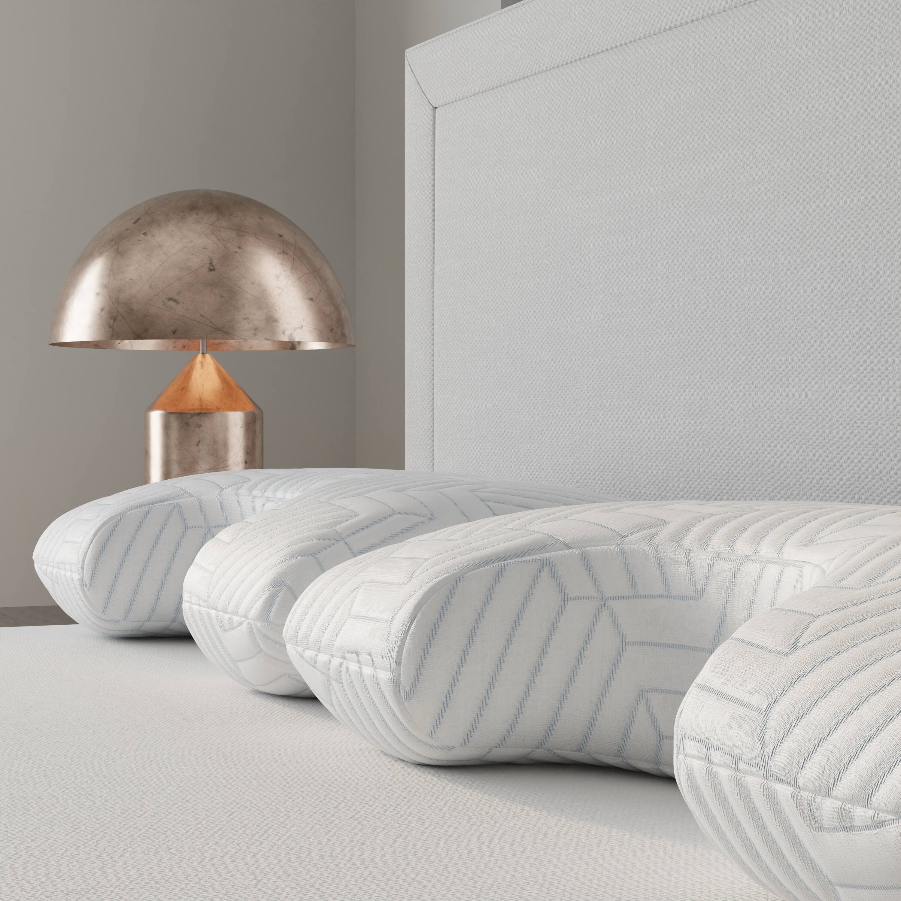 Alt View 1. TinyHomie - Bella Ice Curve Pillow Phase Change Cooling Cover - White.