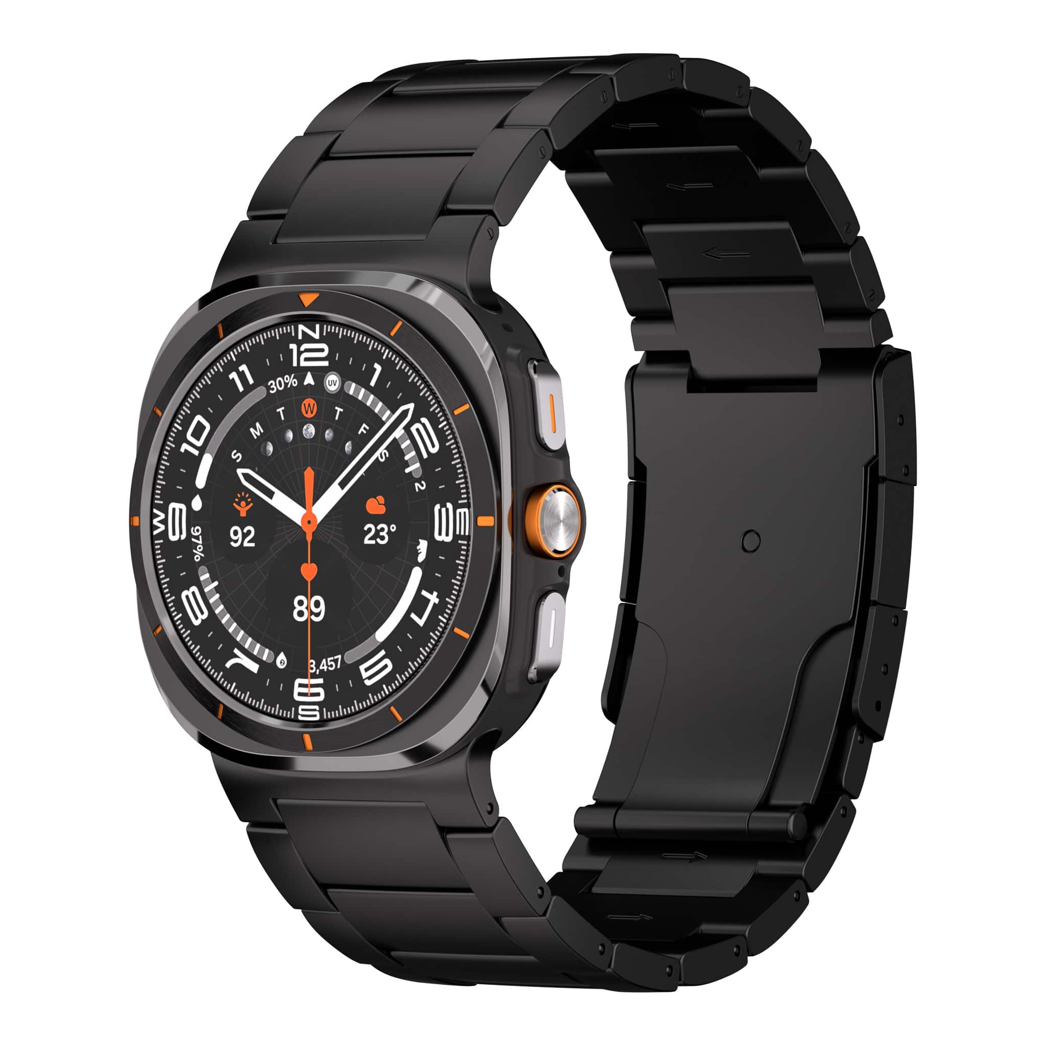 Ultra Supply Co - Titanium Band for Samsung Galaxy Watch Ultra 47mm - Black