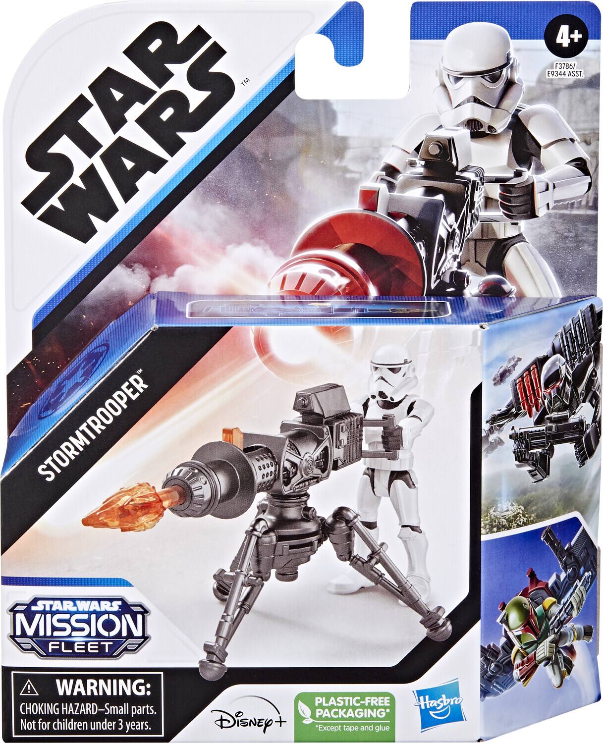 **STAR WARS**

**STORMTROOPER**

**STAR WARS MISSION FLEET**

**WARNING: CHOKING HAZARD - Small parts. Not for children under 3 years.**

**PLASTIC-FREE PACKAGING* Except tape and glue**

**4+**

**F3786/E9344 ASSI.**

**Disney+**
