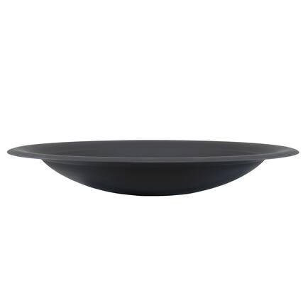 Front. Sunnydaze - 39 in Classic Elegance Steel Replacement Fire Pit Bowl - Black.