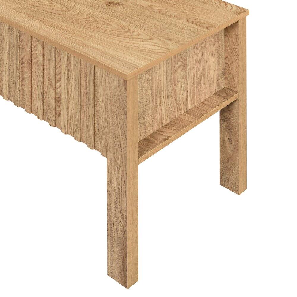 Alt View 4. New Classic Furniture - New Classic Furniture Thayer Wood 1-Drawer End Table in Natural/Beige (Set of 2) - Natural.