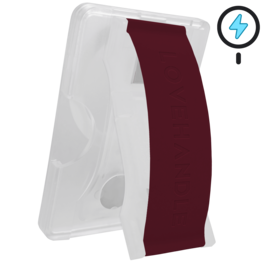 LoveHandle - PRO for MagSafe Universal Magnetic Wallet, Phone Grip & Kickstand with Adapter Ring - Solid - Maroon