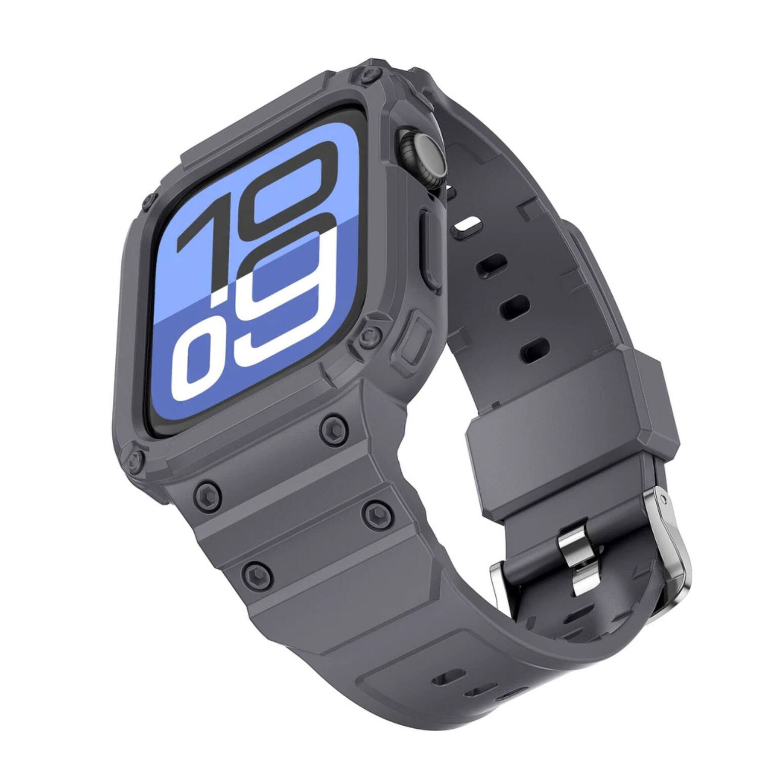 Angle. Stock Preferred - TPU Sport Band for Apple Watch Series 10 (46mm) - Grey - Grey.