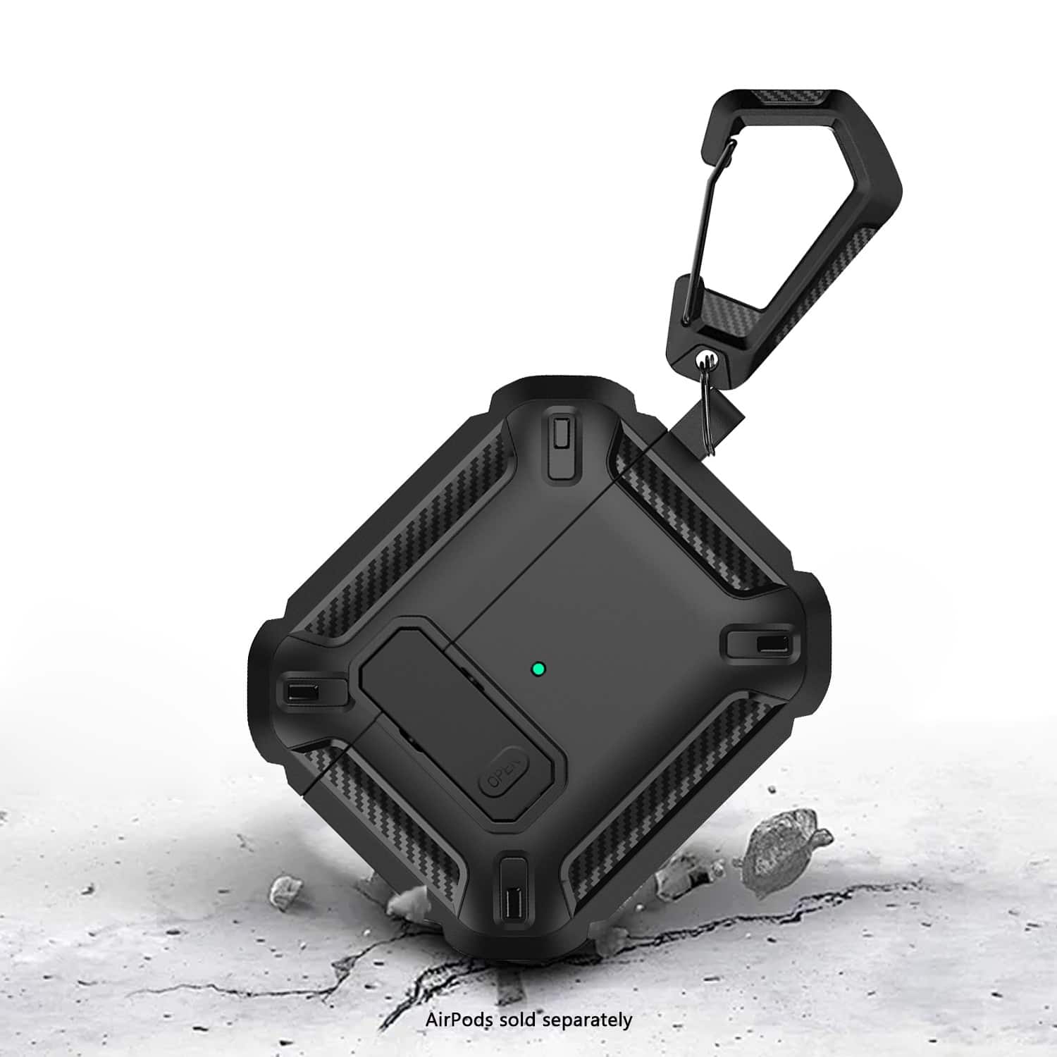 The text on the image reads "AirPod sold separately."