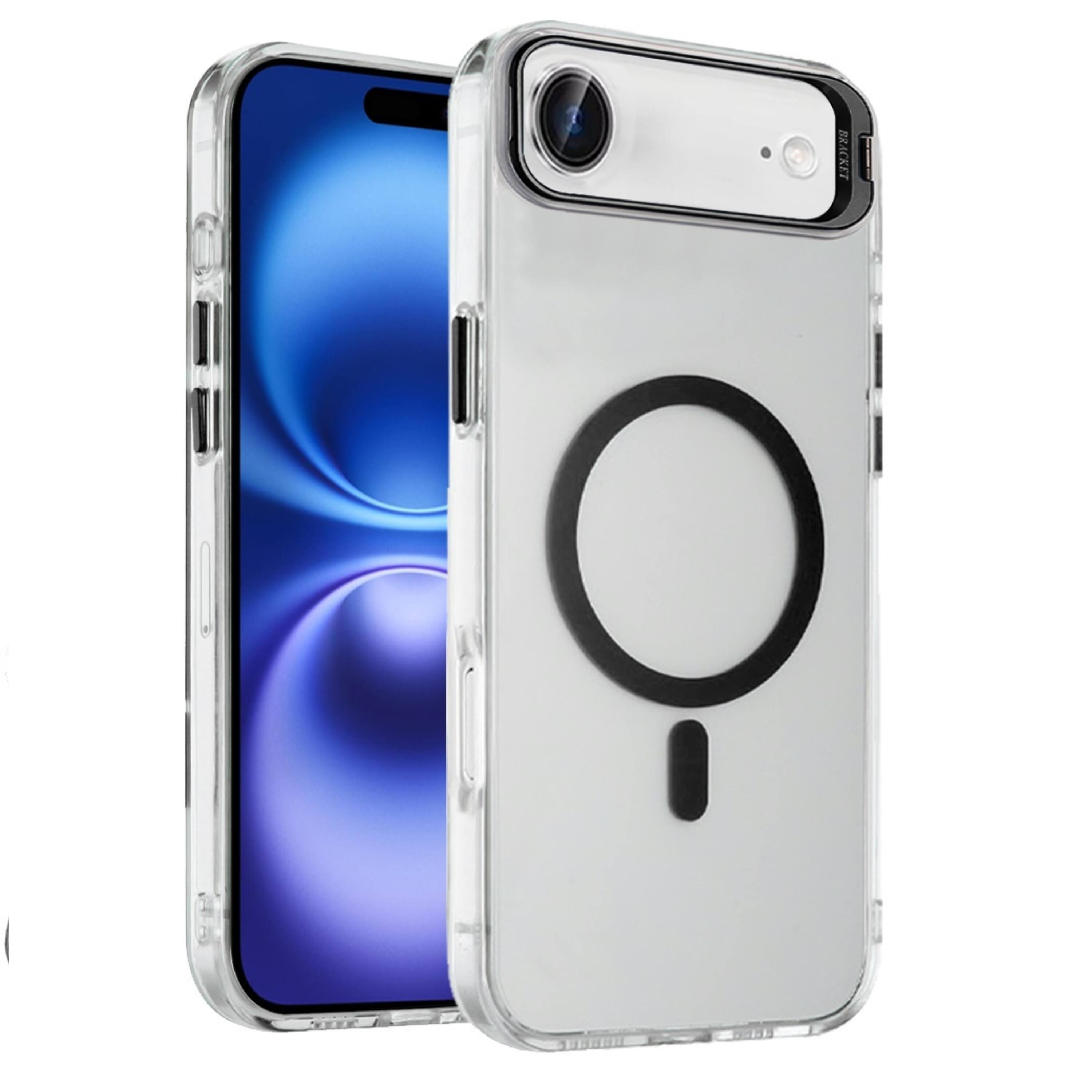 Angle. Kitcheniva - Metallic Camera Stand Magnetic Circle Case With Tempered Glass For iPhone Air Dessert Gold - Dessert Gold.