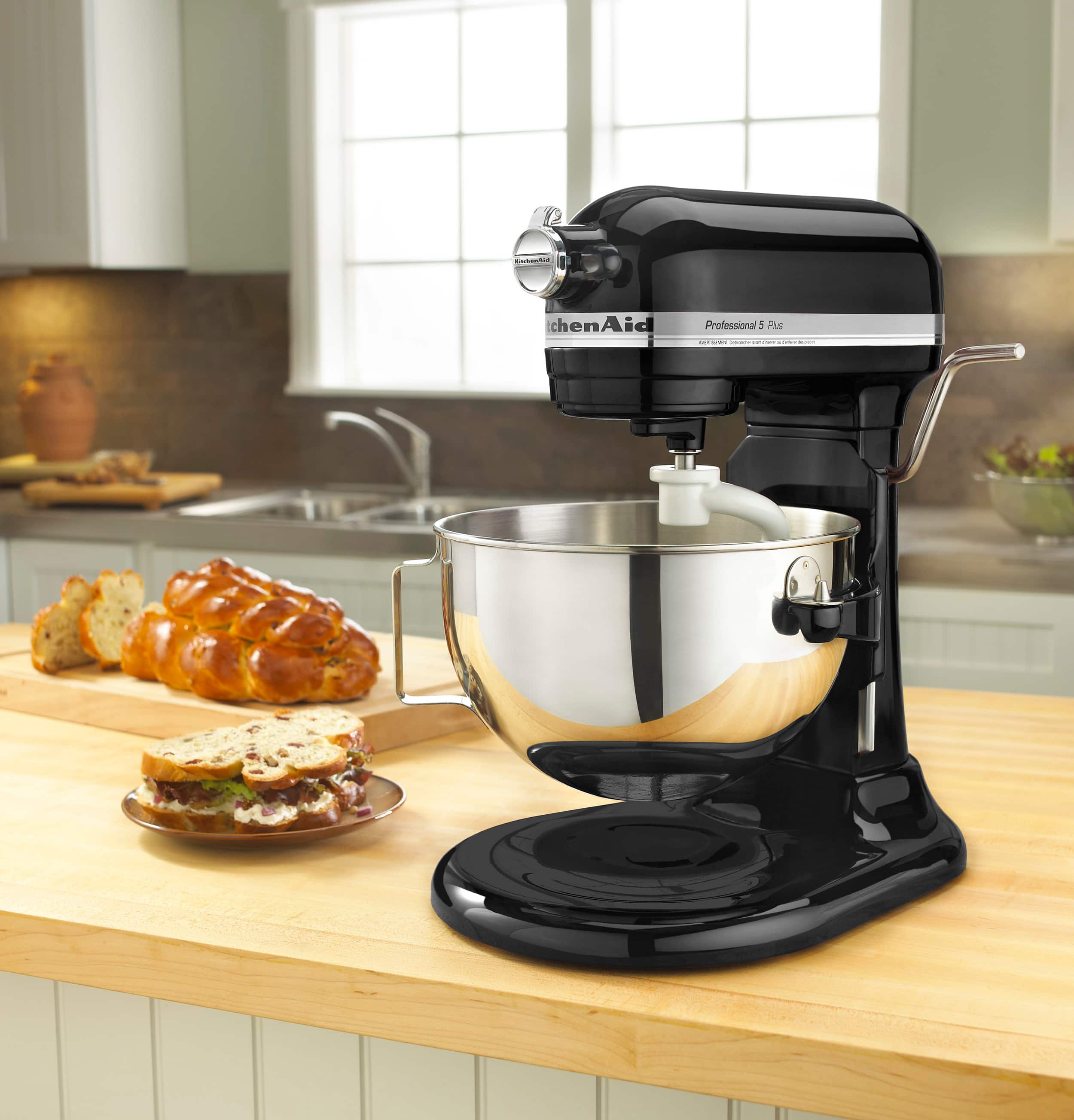 Alt View 11. KitchenAid - Professional 5 Plus Series 5 Quart Bowl-Lift Stand Mixer - KV25G0XOB - Onyx Black.