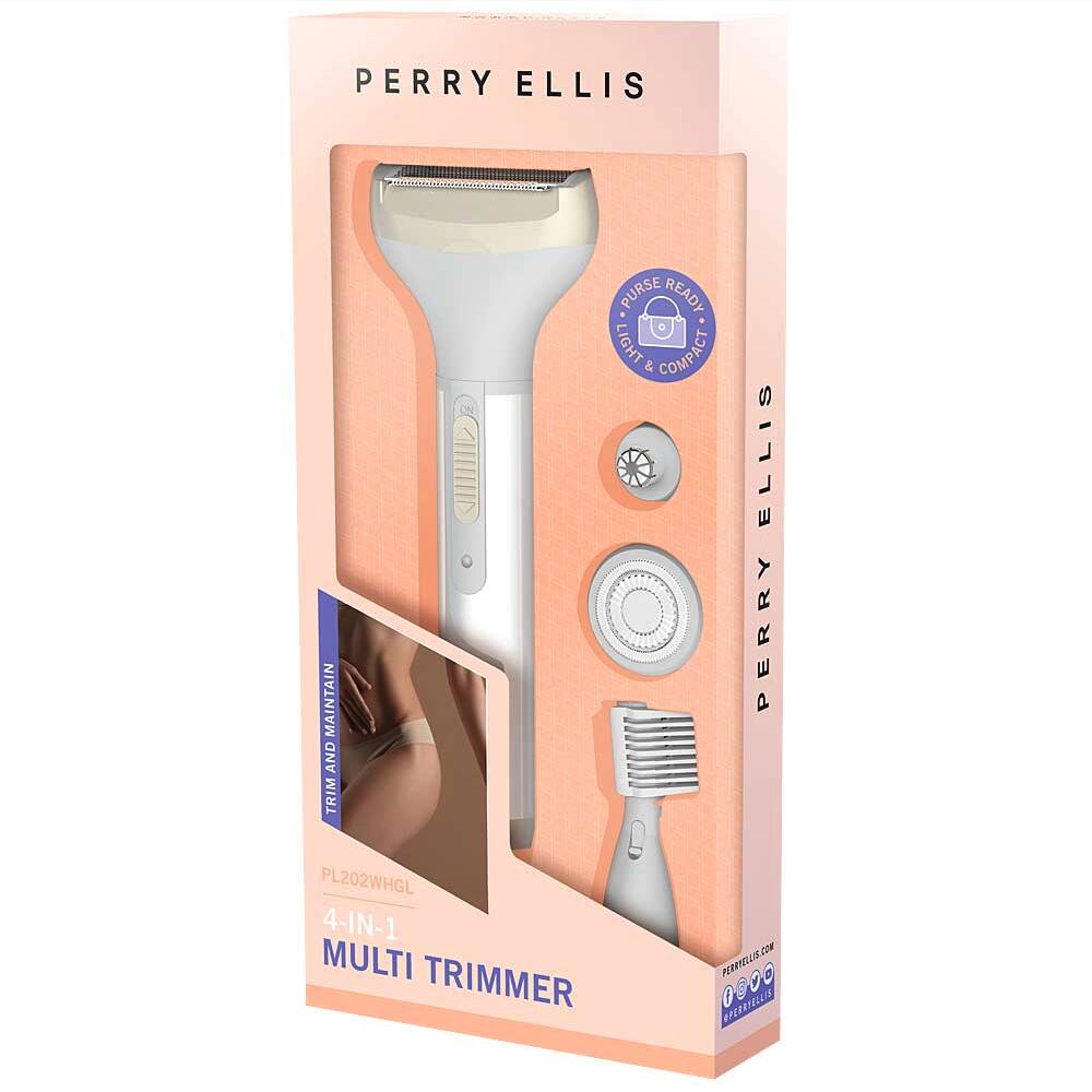 Perry Ellis Maintain and Trim Purse Ready Light & Compact Ellis Perry PL202WHGL 4-in-1 Multi Trimmer. Website: pervellis.com.