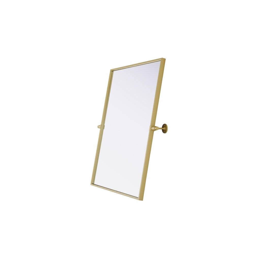 Alt View 3. Elegant Kitchen and Bath - Amoura 24X30 Pivot Mirror In Brass - Brass.