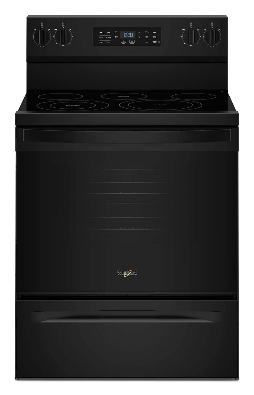 Whirlpool - 5.3 Cu. Ft. Electric Range with Air Cooking Technology - Black