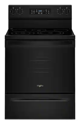 Whirlpool - 5.3 Cu. Ft. Electric Range with Air Cooking Technology - Black