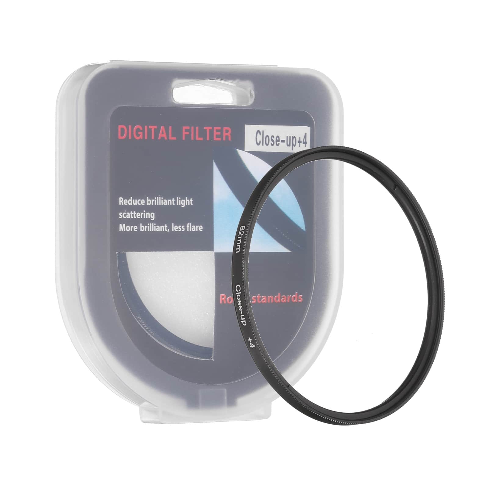 Unique Bargains - 82mm Close-up Filter Macro Lens +4 Diopter Magnification Close-up Lenses with Cap