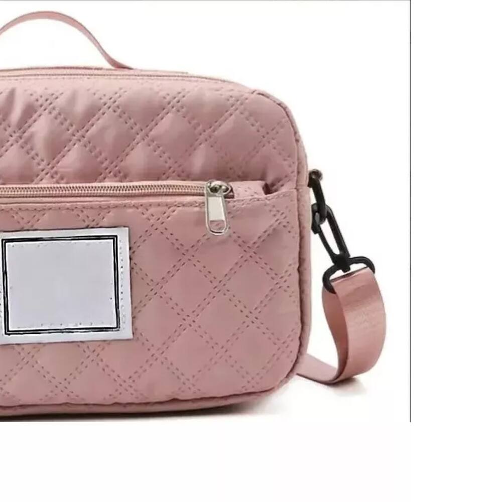 Alt View 2. Wikistore - Wikistore Three-Dimensional Diamond Tote with Dry Wet Separation and Dual Pockets Light Pink - Pink.