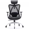Front. SIHOO - M18 Ergonomic Office Chair, Computer Desk Chair with Adjustable Headrest, High Back Swivel Chair for Home Office - Duck Black.