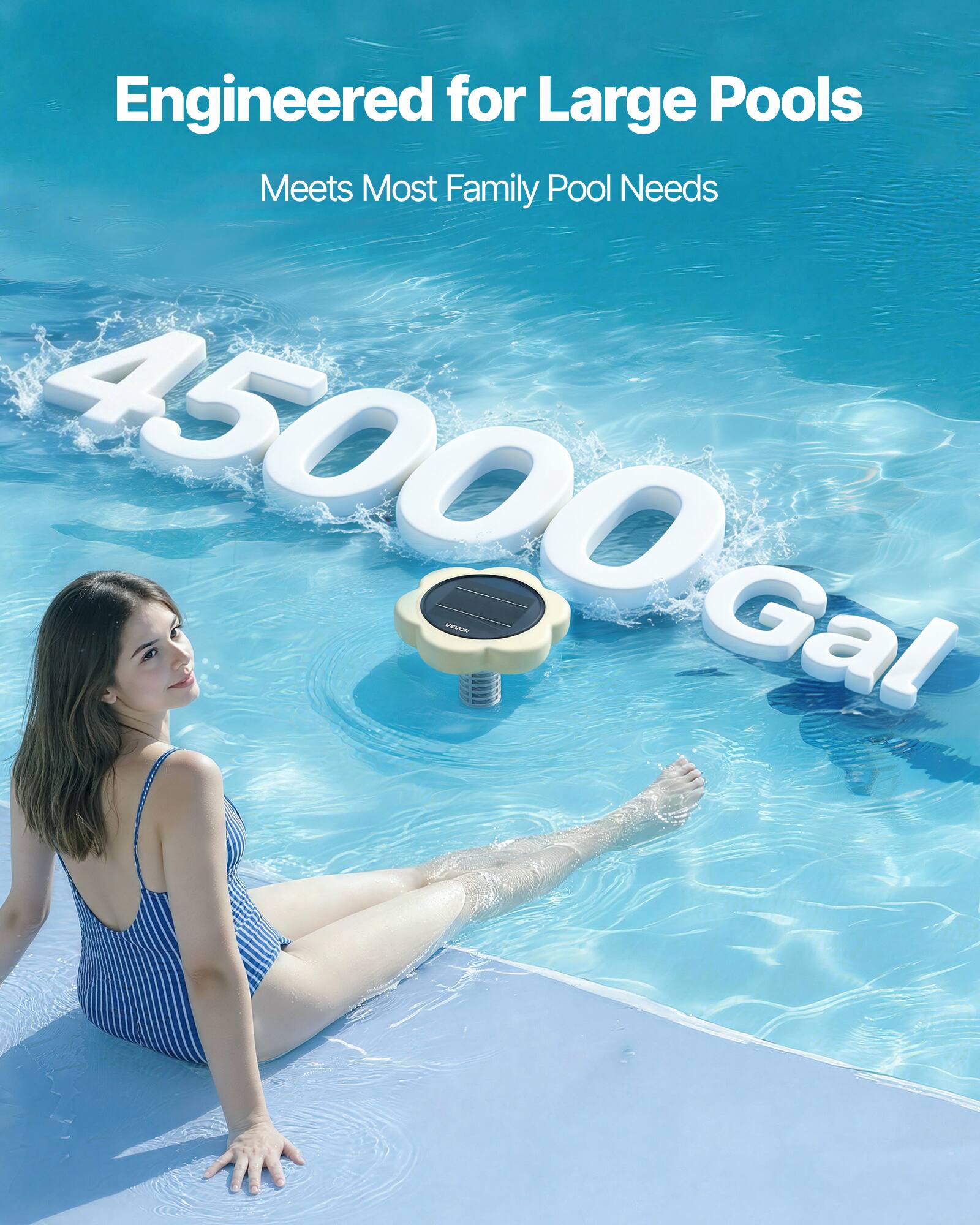 Engineered for Large Pools  
Meets Most Family Pool Needs  
45000 Gal