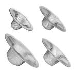 Front. Garnen - 4 Pack Kitchen Sink Drain Strainer, Stainless Steel Mesh Sink Strainer Basket, Shower Drain Hair Catcher - Silver.