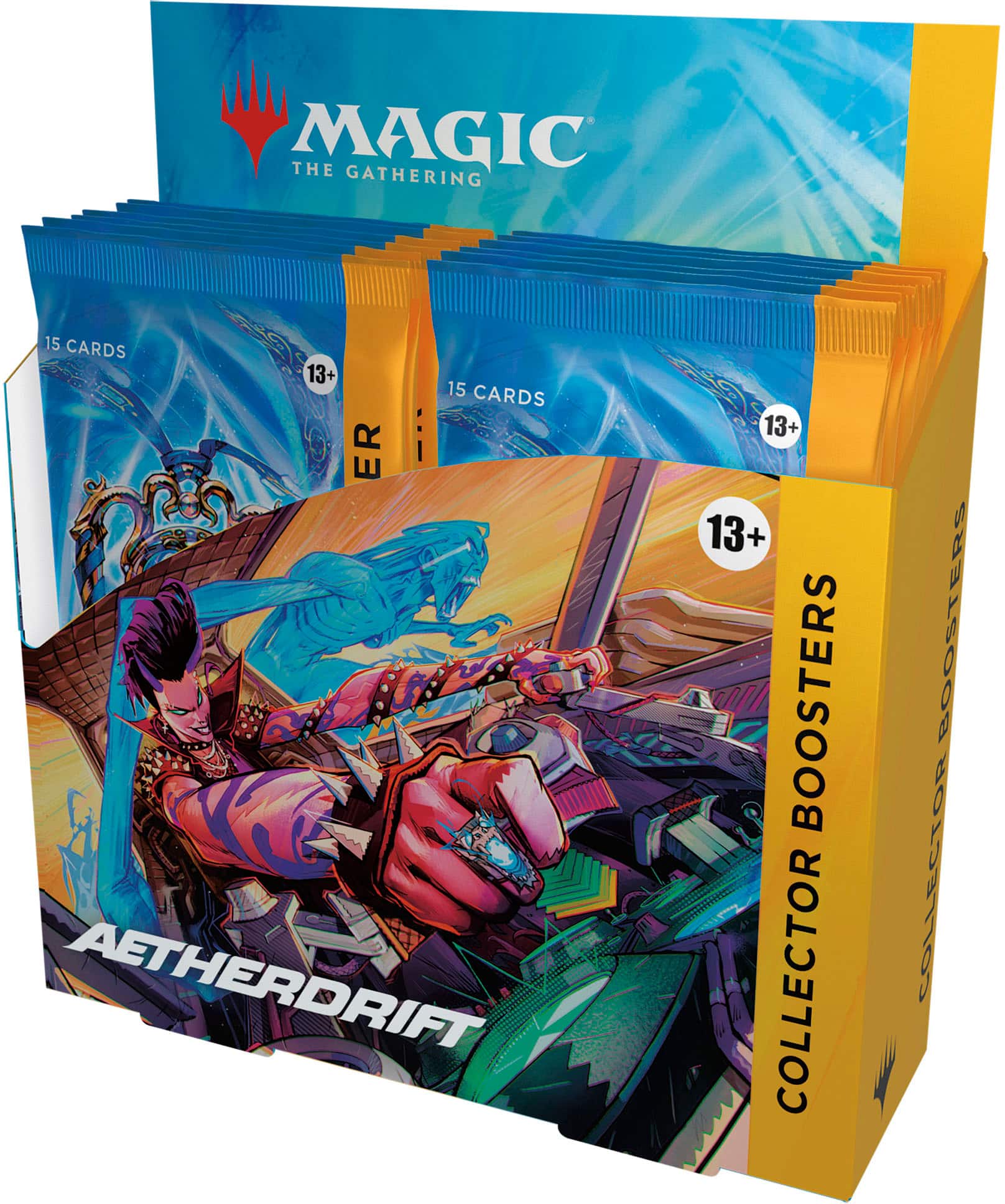 Wizards of The Coast - Magic: The Gathering Aetherdrift Collector Booster Box (12 Packs + 2-card Box Topper) - Front_Zoom