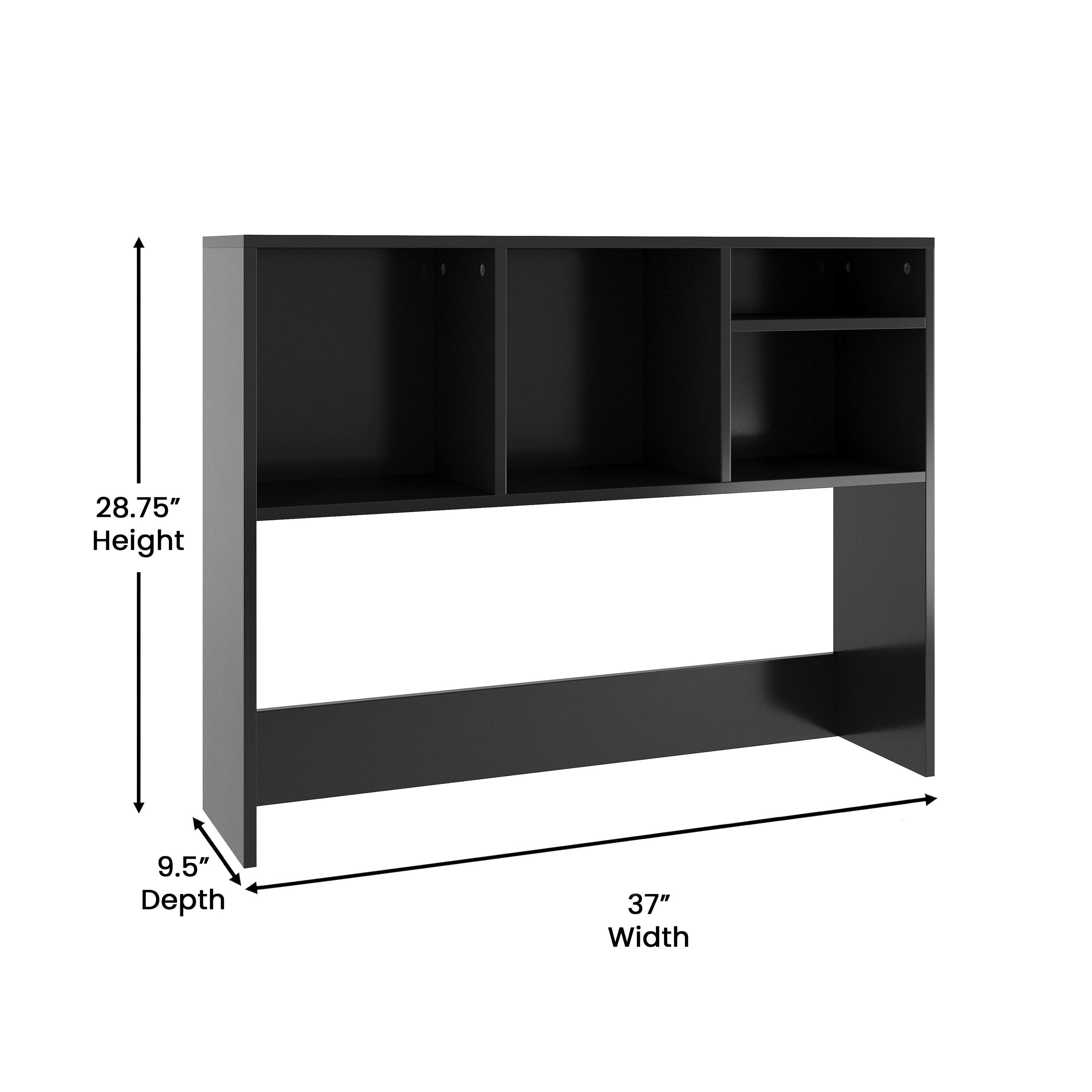 28.75" Height  
9.5" Depth  
37" Width