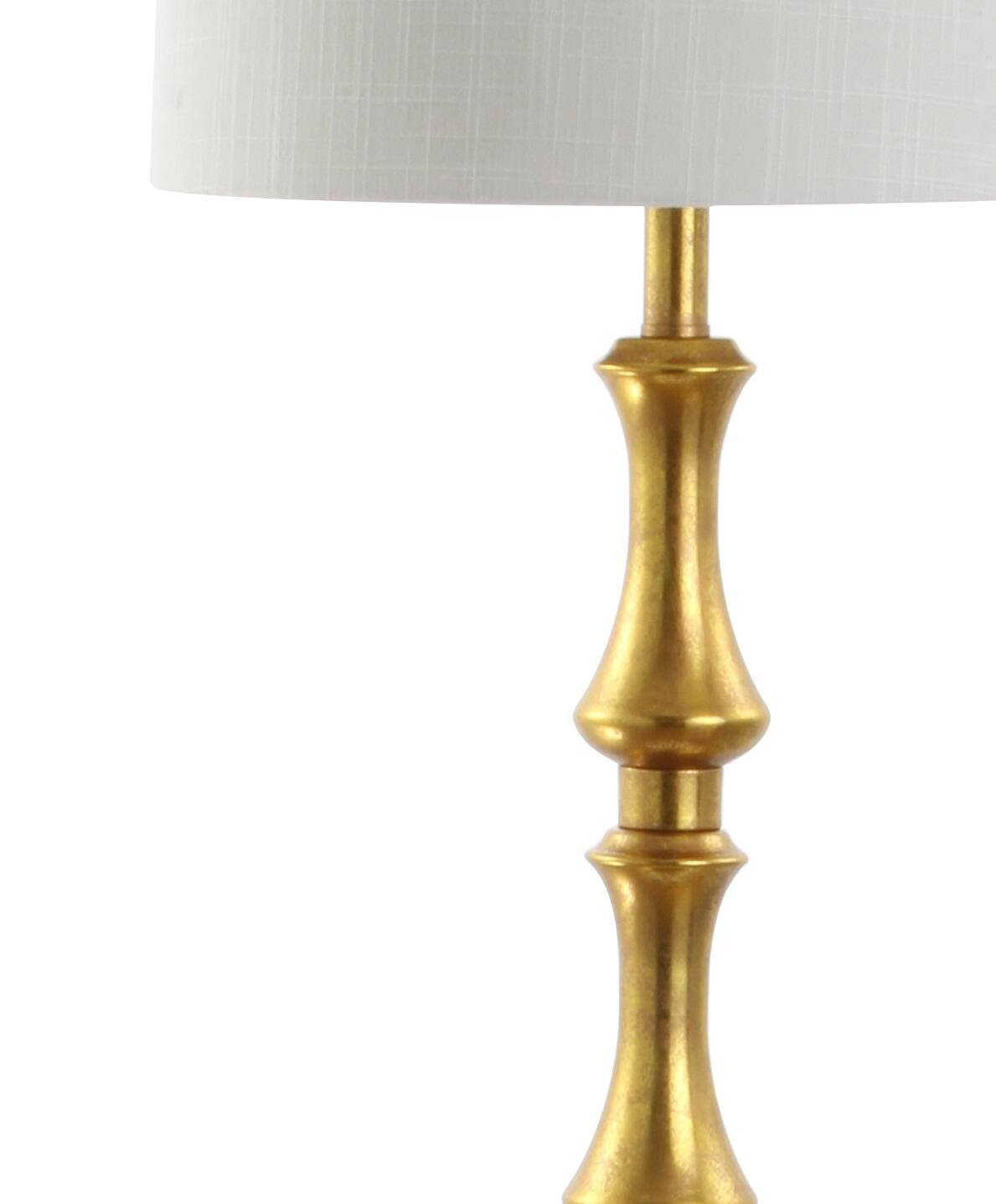 Alt View 4. Jonathan Y - Jaxon 62.5" Traditional Glam Metal LED Floor Lamp, Gold Painting - Gold Painting.
