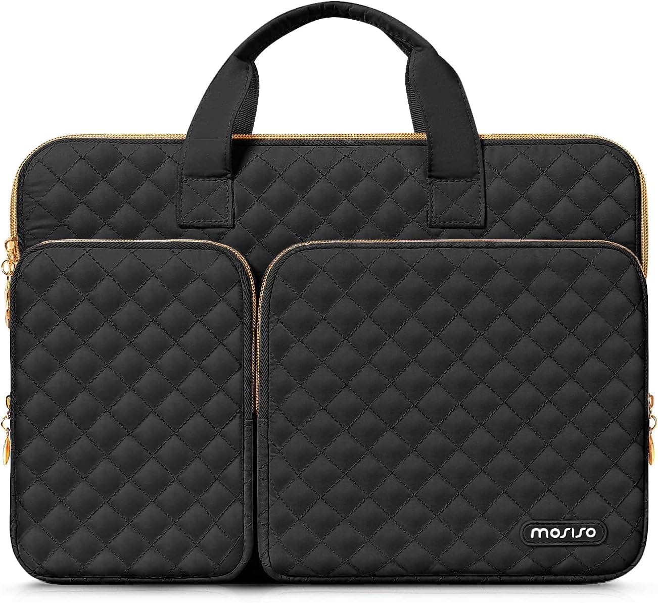 mosiso - 13-13.3 inch Laptop Sleeve 360 Protective Laptop Case for MacBook Air Pro 13 14, HP Dell Acer ASUS Lenovo - Black