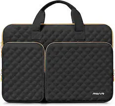 Front. mosiso - 13-13.3 inch Laptop Sleeve 360 Protective Laptop Case for MacBook Air Pro 13 14, HP Dell Acer ASUS Lenovo - Black.