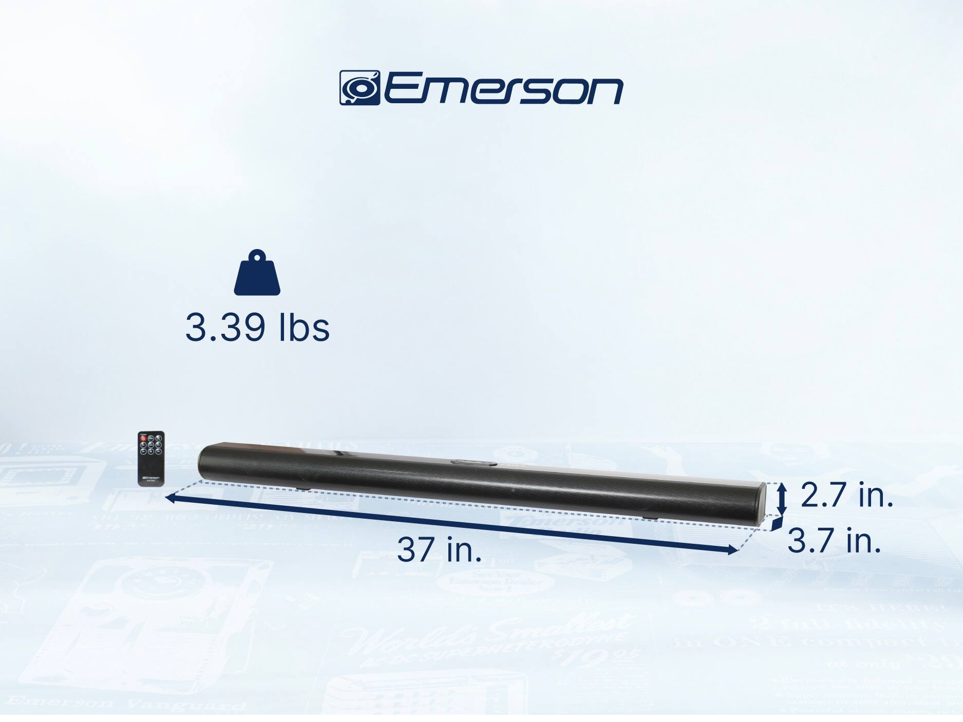 Emerson 3.39 lbs 37 in. 2.7 in. 3.7 in. Emerson Vanguard