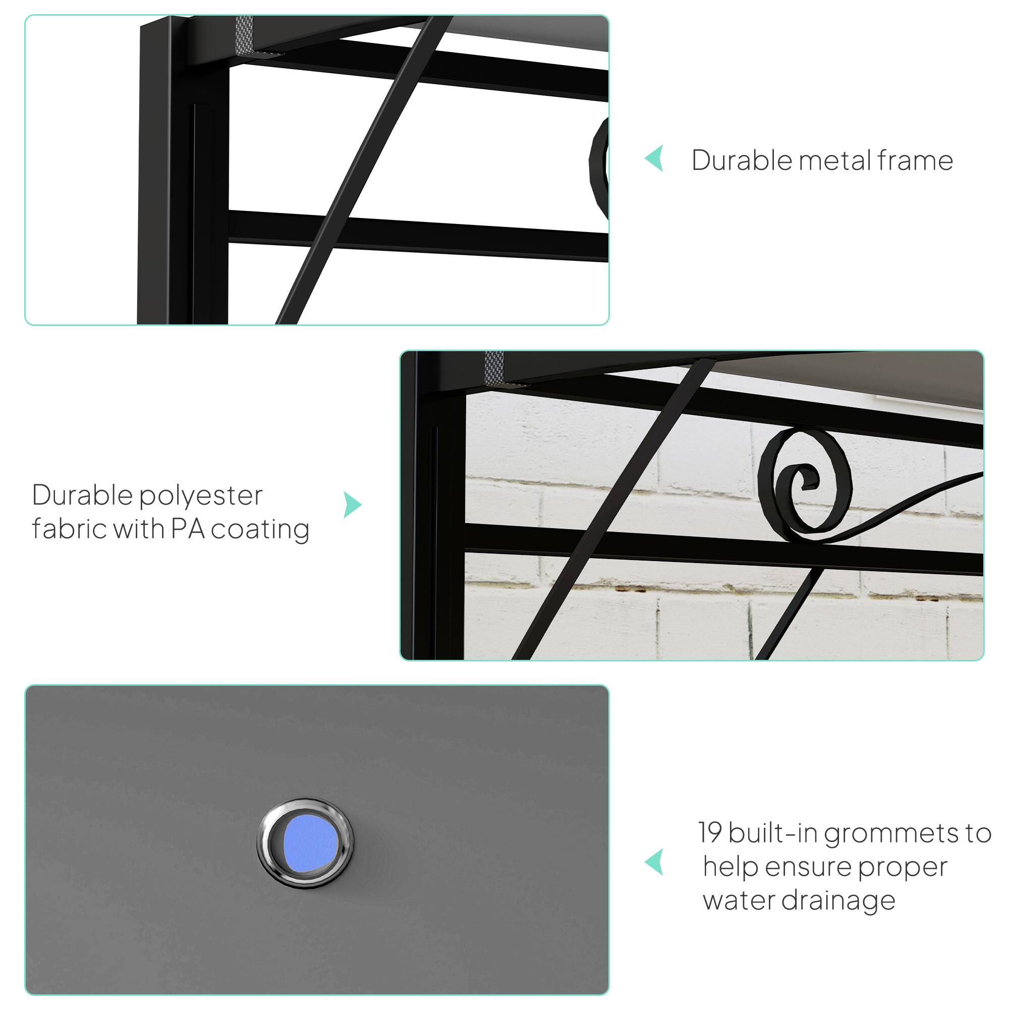 - Durable metal frame
- Durable polyester fabric with PA coating
- 19 built-in grommets to help ensure proper water drainage