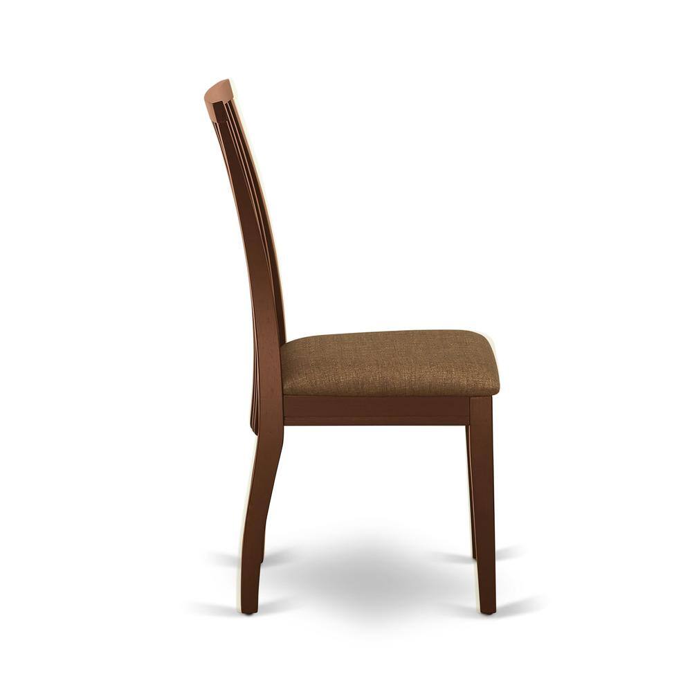 Alt View 3. East West Furniture - 3 Piece Dining Room Furniture Set Contains a Rectangle Dining Table - Mahogany.