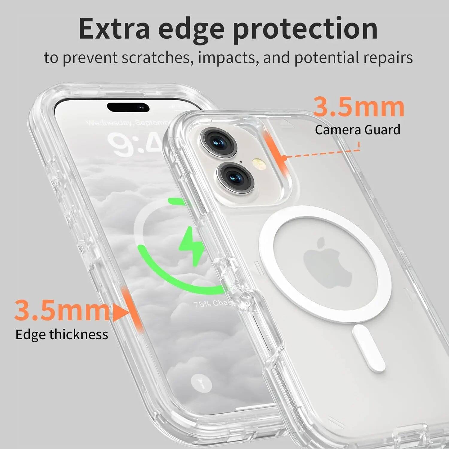 Extra edge protection to prevent scratches, impacts, and potential repairs

Wednesday September 9:43

3.5mm Camera Guard

3.5mm Edge thickness

75%