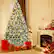 Alt View 19. Costway - 8ft Pre-lit Snow Flocked Hinged Christmas Tree w/1502 Tips & Metal Stand - Green/White.