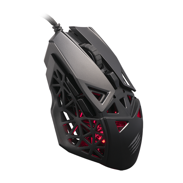 Left. Mad Catz - Mad Catz - M.O.J.O. M1 Ultra Lightweight Gaming Mouse with DAKOTA™ Technology 12000 DPI Optical Sensor - Wired - Black - Black.