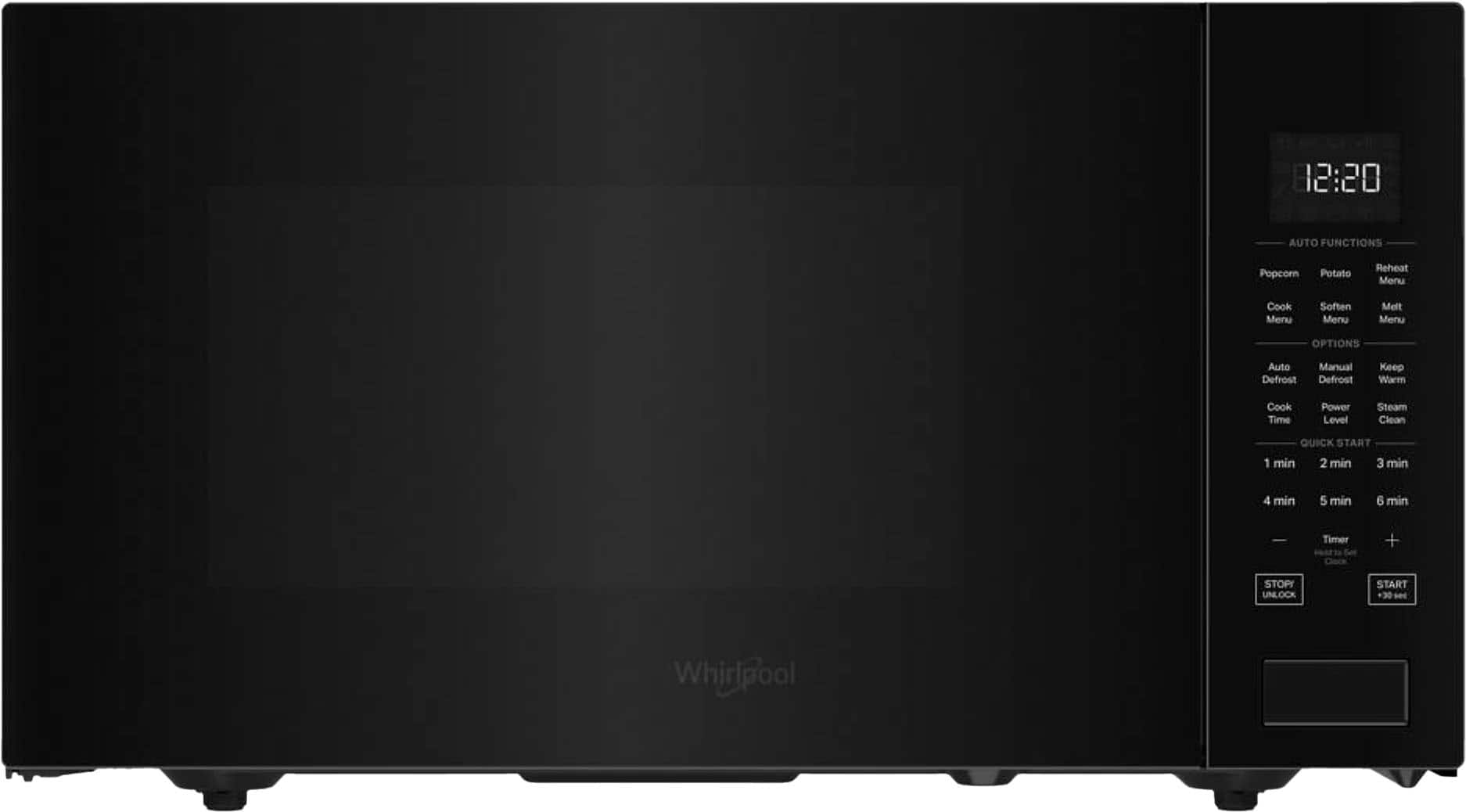 Whirlpool - 1.6 Cu. Ft. Countertop Microwave with Sensor Cooking - Black - Front_Zoom