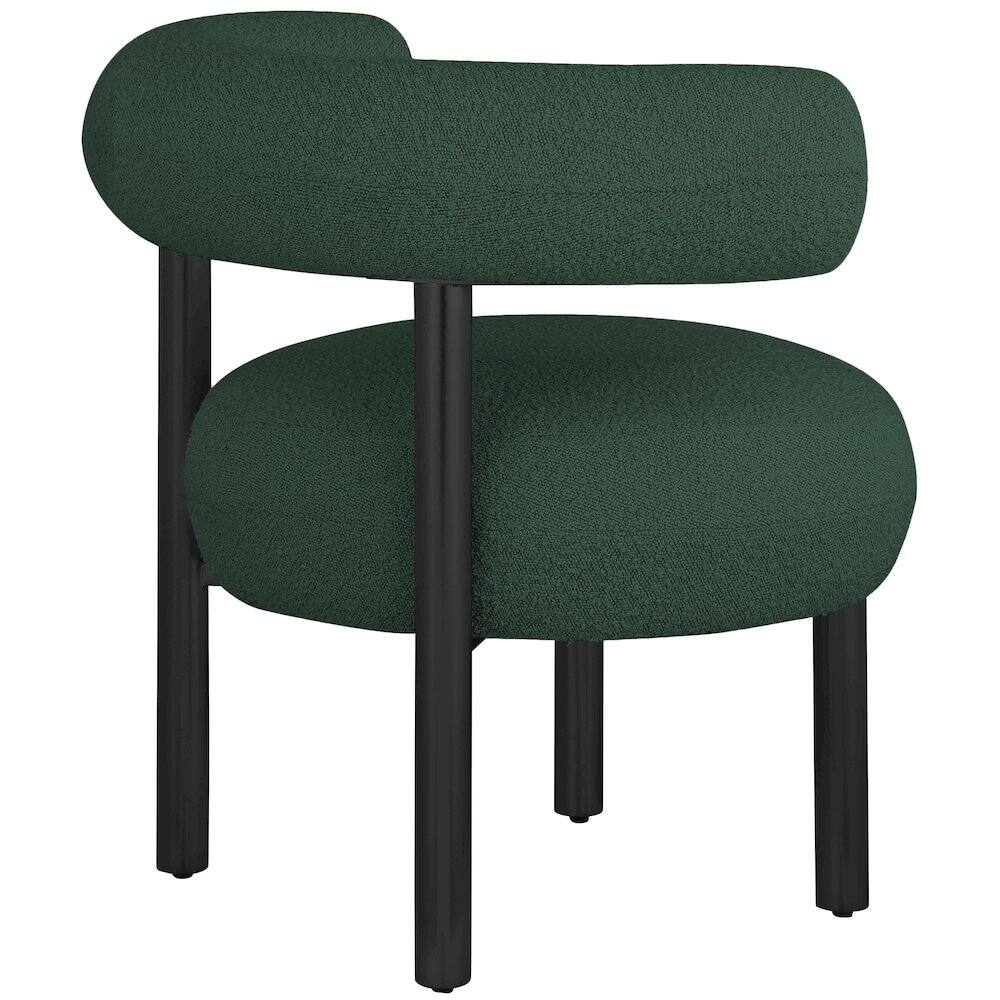 Alt View 4. Meridian Furniture - Bordeaux Green Boucle Fabric Accent Chair - Green.