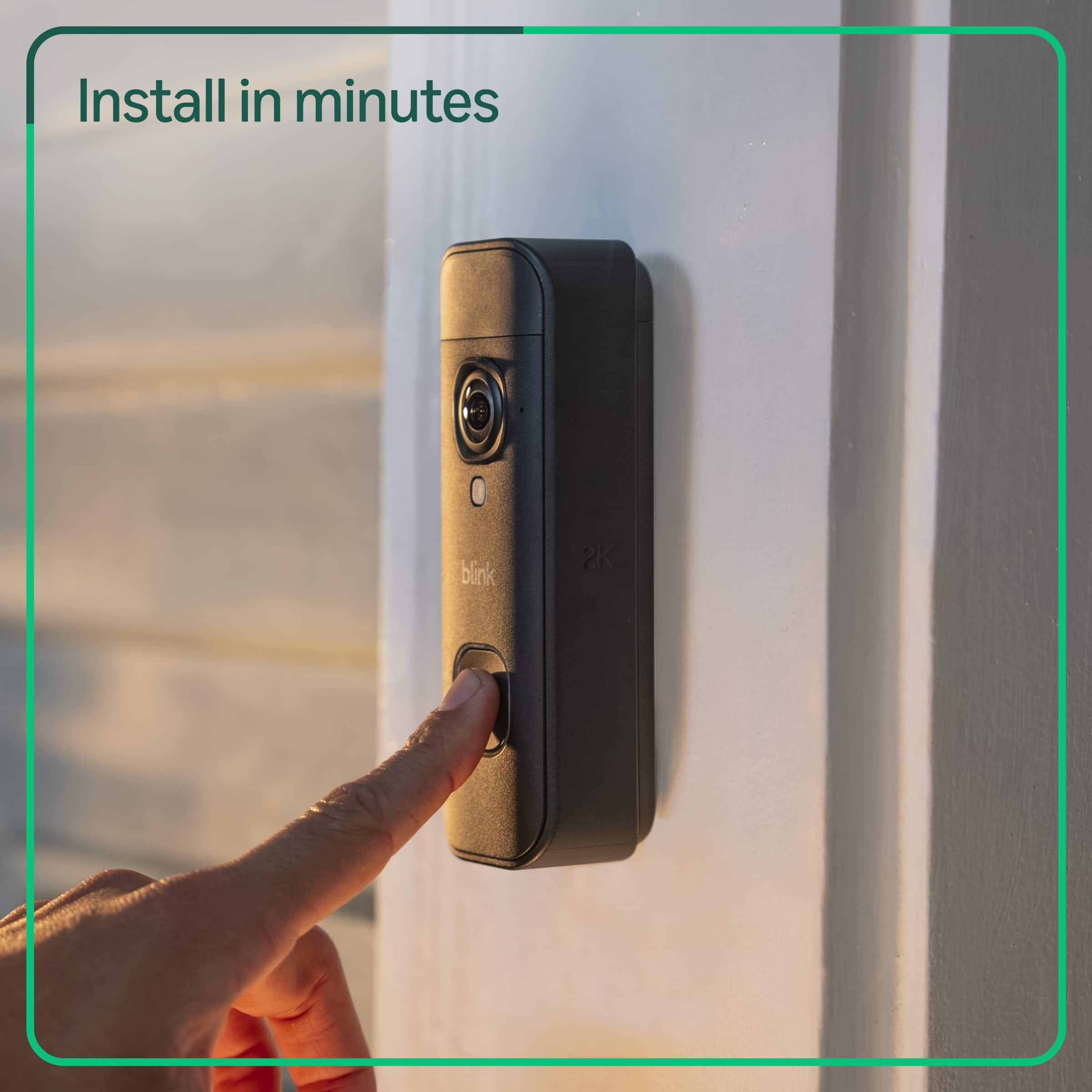 Blink - Battery Doorbell 2K+ Sync Module Core included — Wireless video doorbell, 2K resolution, enhanced audio thumb 6