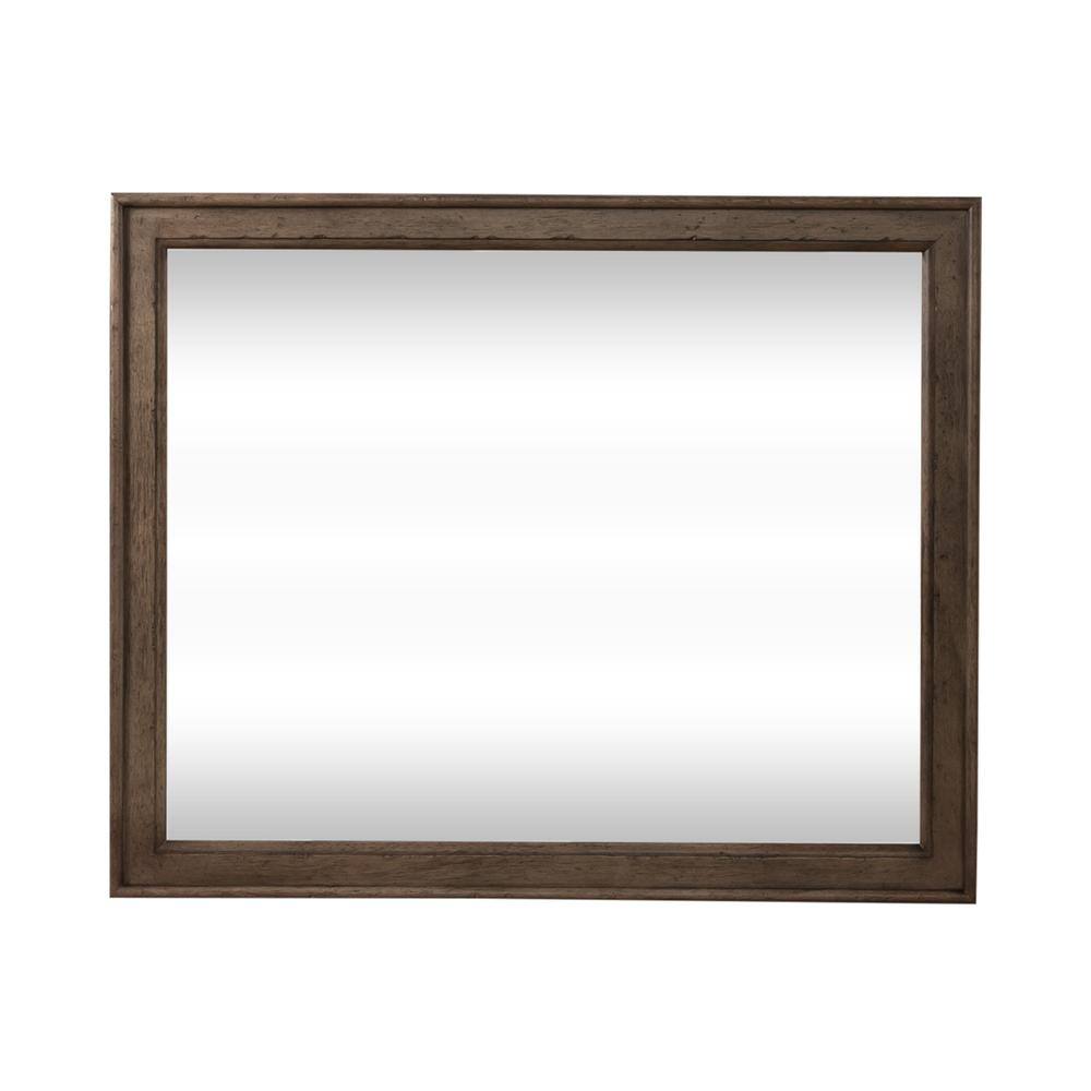 Front. Liberty Furniture Industries - Landscape Mirror Traditional Multi in Dusty Taupe - Multi.