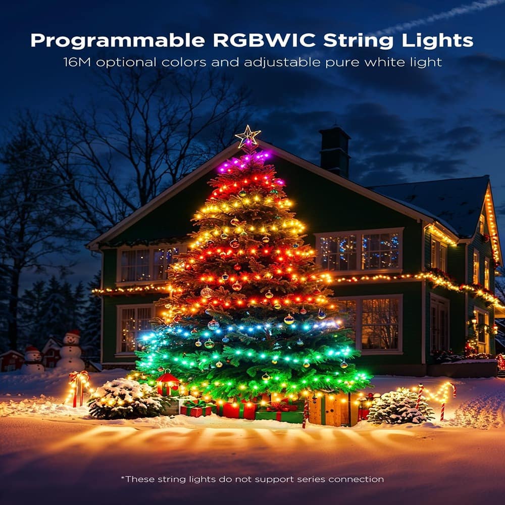 Parker SLATER - Two RGBWIC 99FT 300LED Christmas String Lights with ...