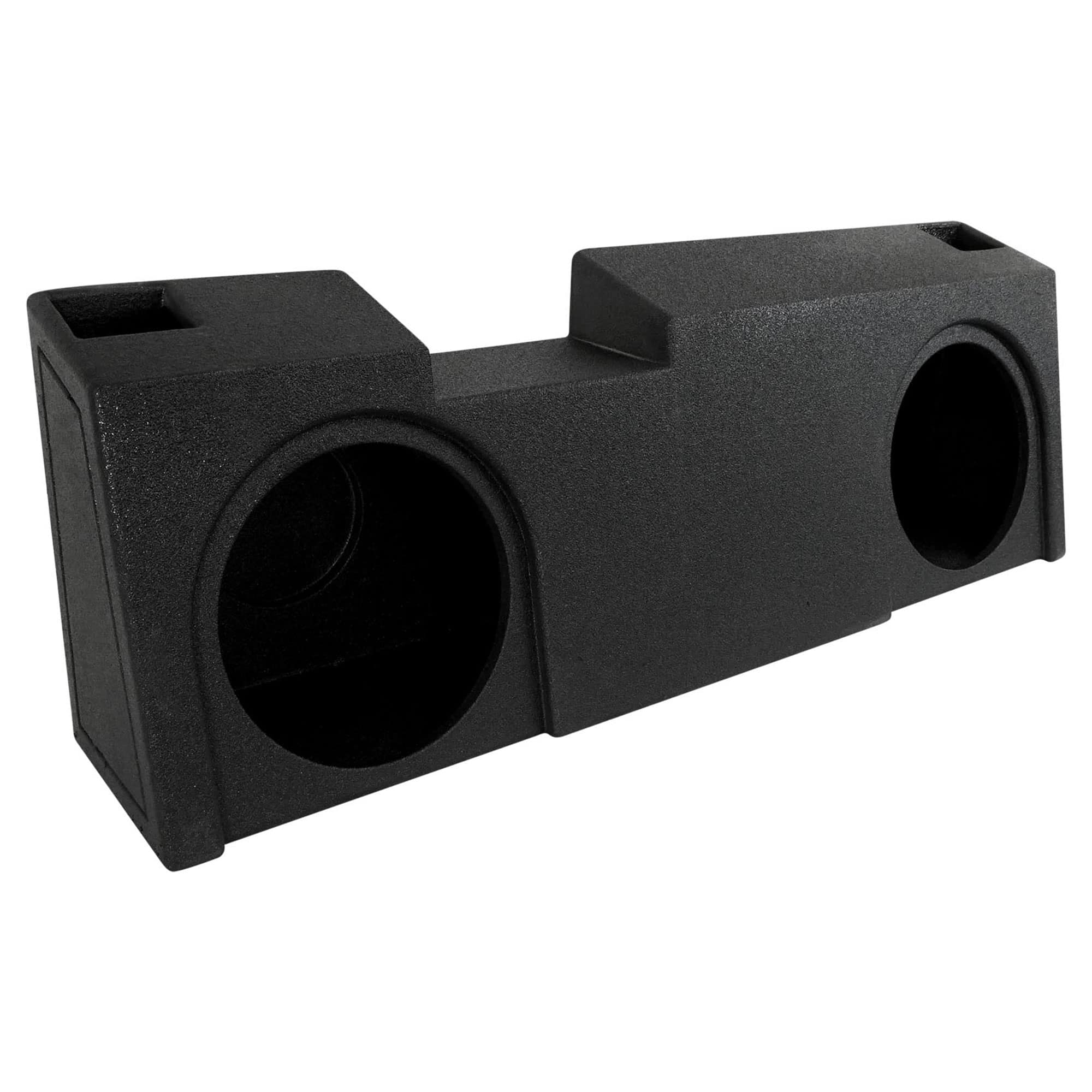 QPower - Dual 10" Sub Box - Chevy Silverado & GMC Sierra Crew & Double Cab 19-25 - Black - Charcoal