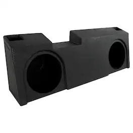 QPower - Dual 10" Sub Box - Chevy Silverado & GMC Sierra Crew & Double Cab 19-25 - Black - Charcoal