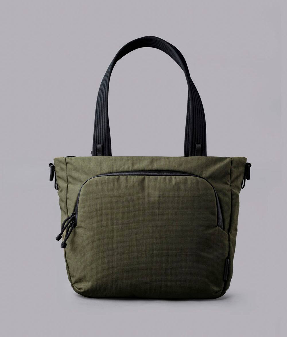 Alt View 3. ALPAKA - Bravo Tote V2 Laptop Tote for Work & Travel, Fits 14” MacBook Pro - Green Axoflux 400D.